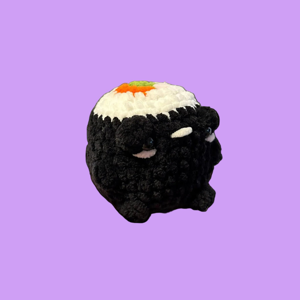 Mini Sushi Frog Crochet Plushie