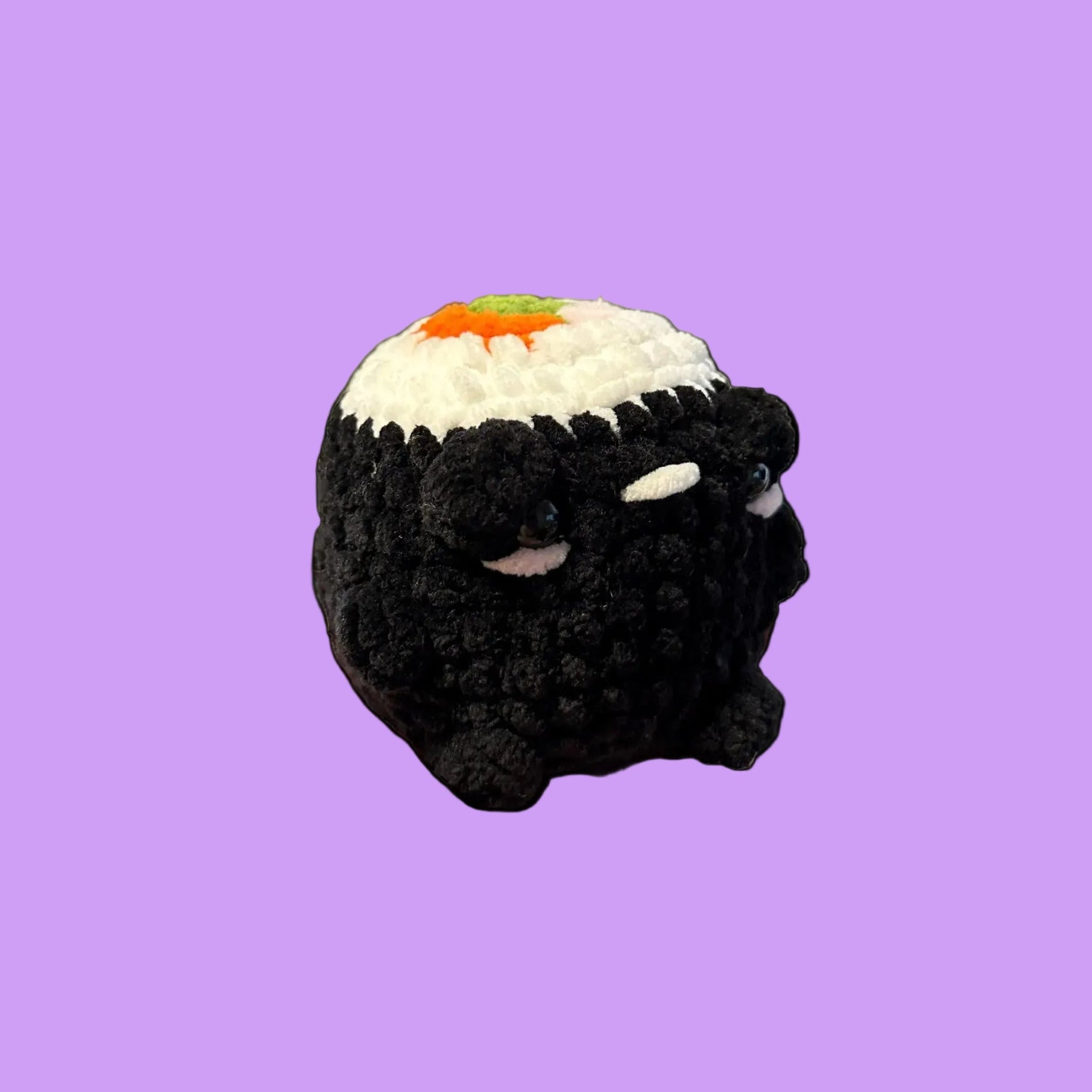 Mini Sushi Frog Crochet Plushie