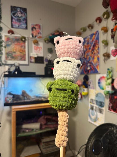 Frog Dango Crochet Plushie